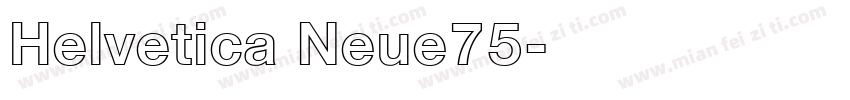 Helvetica Neue75字体转换